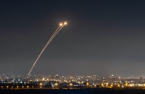 Interceptor missile intercepts missiles fired from Iran, June 19, 2025
