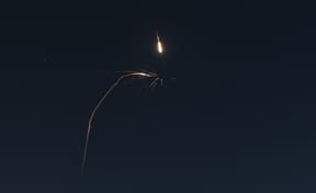 Missile interceptors over Israel from Iran