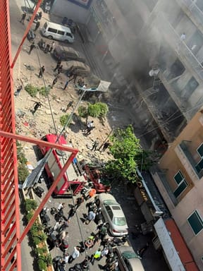 IDF Strikes Hezbollah Center in Dahiyeh, Beirut 