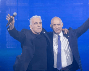 Yair Lapid with Naftali Bennett