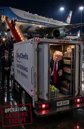 Trump Hiding In Truck