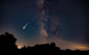 Meteors light up the sky