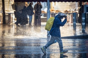 Raining in the Jerusalem Shuk