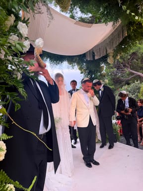 Omer and Sasha under the chuppah