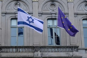 Israeli, EU flags