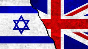 Israeli and British flag