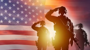 American soldiers salute 
