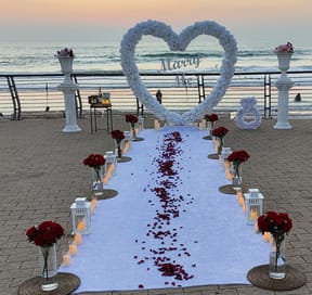 Engagement celebration on the beach