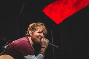Ed Sheeran performing