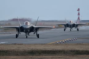 F-35 fighter jets. Illustration
