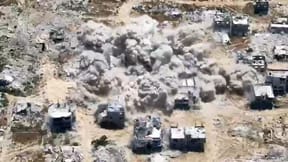 Explosion of Hamas tunnels in southern Gaza Strip