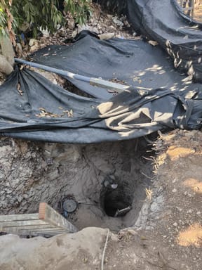 The tunnel uncovered in Qalqilya