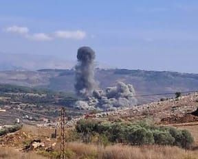 IDF strike in Lebanon. Archive