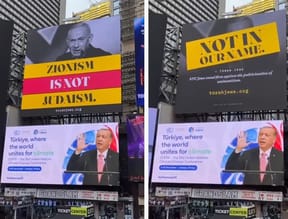Anti-Netanyahu billboards in the US