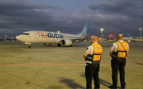 The Fly Dubai rescue plane in Israel