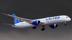 A United Airlines Boeing 787-10 arrives at Ben Gurion airport in Tel Aviv