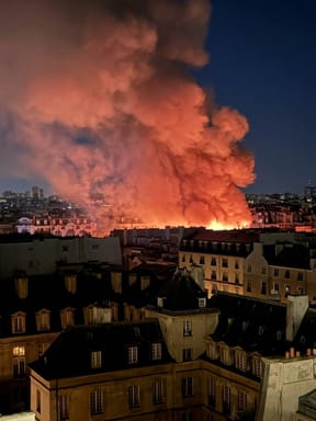 The fire, Monday morning