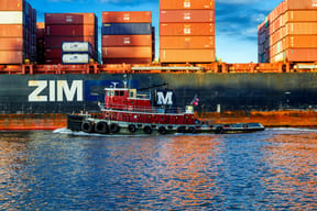 A Zim container ship
