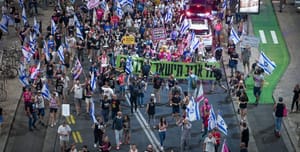 The demonstrators in Kaplan this evening (those photographed have nothing to do with what was said)
