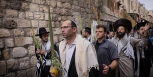 Simcha Rothman at the march today