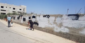 Deletion of the swastikas in Huwara