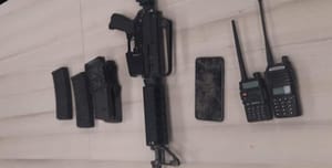 Confiscated firearms.