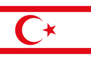 A de facto Iranian base and source of antisemitic conspiracy theories. North Cyprus flag.