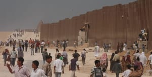 Separation wall between Gaza and Egypt