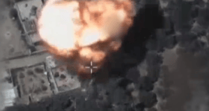 IDF strike in central Gaza.