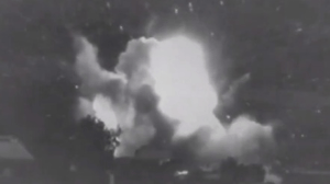 Striking a Hezbollah military position in Ayta ash-Shab.