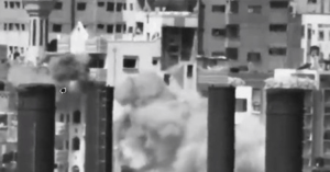 Striking Hamas targets.