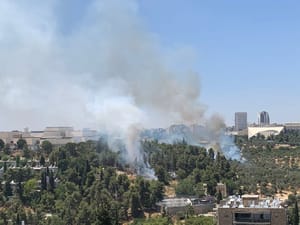 Fire in Valley of the Cross.