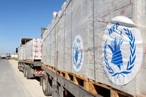 Food aid entering Gaza