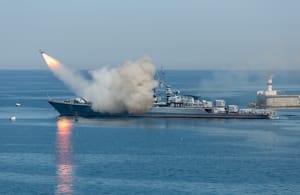 Rocket launch from warship