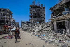 Palestinians in the Zawaida camp, Central Gaza Strip, June 24, 2024. 
