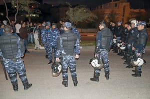 Palestinian security forces. Illustration.