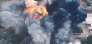 Striking Hezbollah targets.