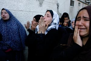 Palestinians in Khan Younis in the southern Gaza Strip
