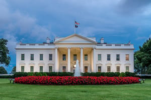 White House Lawn at dusk