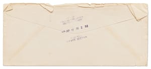 Original envelope of letter penned by Einstein in 1939