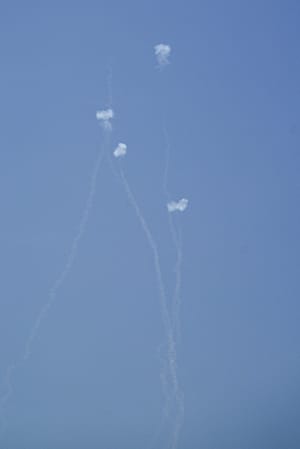 Intercepting Hezbollah rockets. Illustration.