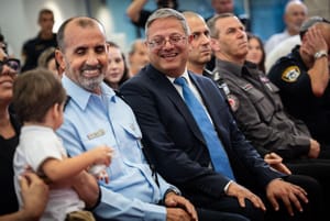Incoming Israeli Chief of Police Daniel Levi and National Security Minister Itamar Ben Gvir