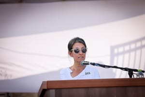 Rachel Goldberg-Polin eulogizes her son Hersch at Har haMenuchot cemetery in Jerusalem