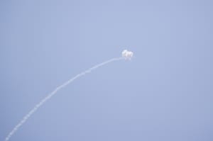 Rockets over Ashkelon. Illustration.
