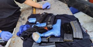 Illegal weapons seized by police 