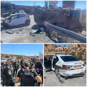 Scene of attempted ramming attack, October 16, 2024