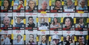 Photos of kidnapped Hamas hostages