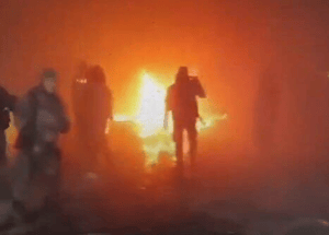 Burning of the tomb of Hafez al-Assad
