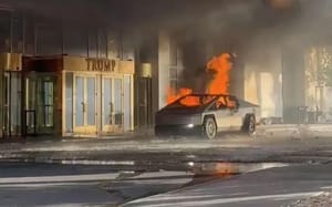 Photo from the scene outside the Trump Hotel