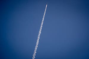 Rocket fire from Gaza. Illustration.